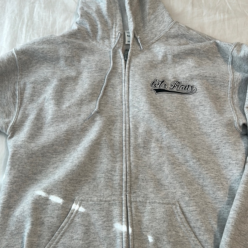 IETS FRANS GREY ZIP UP HOODIE